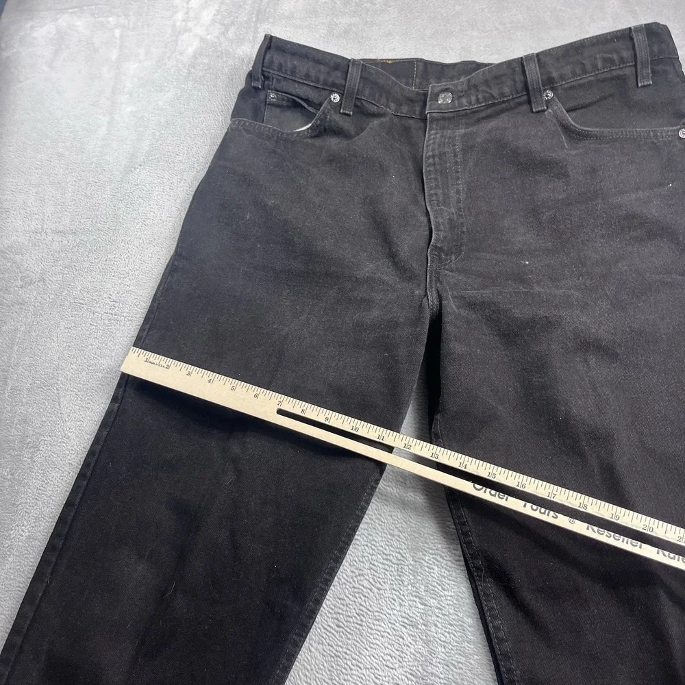 Vtg 96' Levis 550 USA Made 40x30 Mens Jeans Black Denim Relaxed Taper Orange Tab